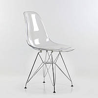 Прозорий стілець на хромованих ніжках з пластиковим сидінням Nik CH ML