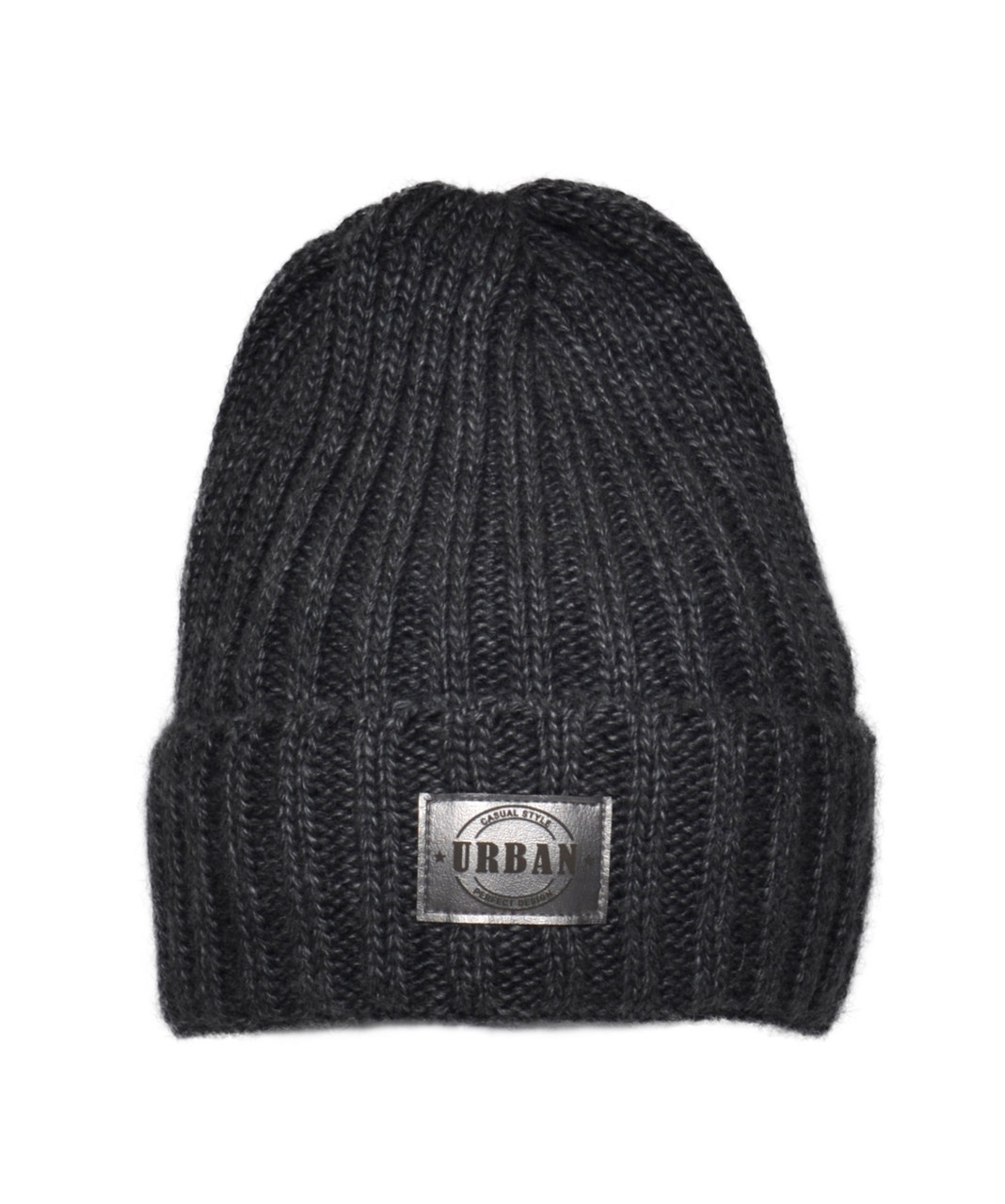 Чорна зимова підліткова шапка на флісі для всіх від 7 років