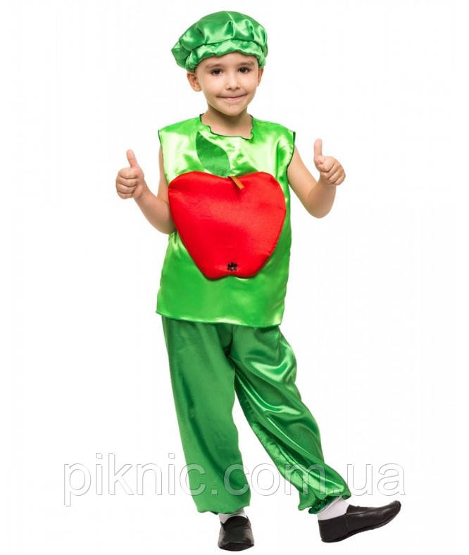 Дитячий костюм Яблуко для дітей 4, 5, 6, 7 років