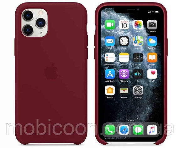 Чохол Silicone Case для iPhone 11 Pro Marsala