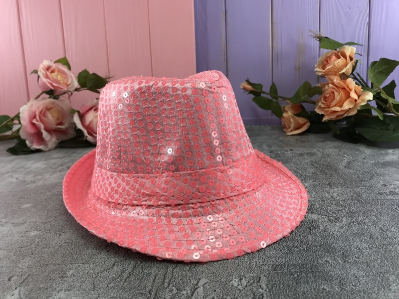 Шляпа Диско с пайетками, розовая - фото 1 - id-p1269254458