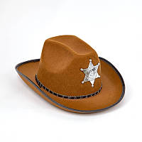 Шляпа Шерифа коричневая детская