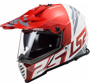 Шлем LS2 MX436 PIONEER EVO EVOLVE RED WHITE