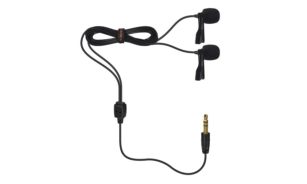 Петличний мікрофон Comica Dual-head Lavalier Microphone CVM-D02 (CVM-D02) (R6.0m)/ (B6.0m)