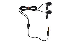 Петличний мікрофон Comica Dual-head Lavalier Microphone CVM-D02 (CVM-D02) (R6.0m)/ (B6.0m)