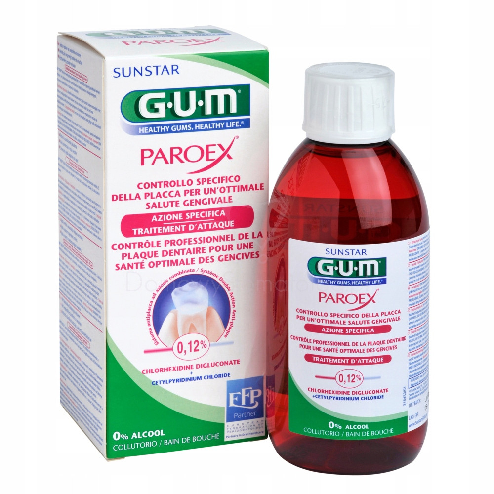 Ополіскувач GUM Paroex 0,12% хлоргексидину після хірургічних втручань 300 мл