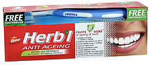 Зубна паста Dabur Herb'l "Антивікова" (150г.) + зубна щітка