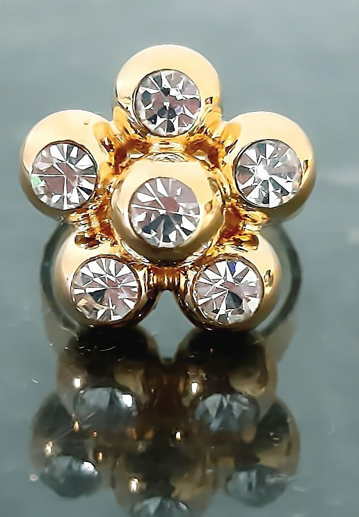 Каблучка Neoglory. Позолота. Камені: білий циркон. Є: 17р роз'єм