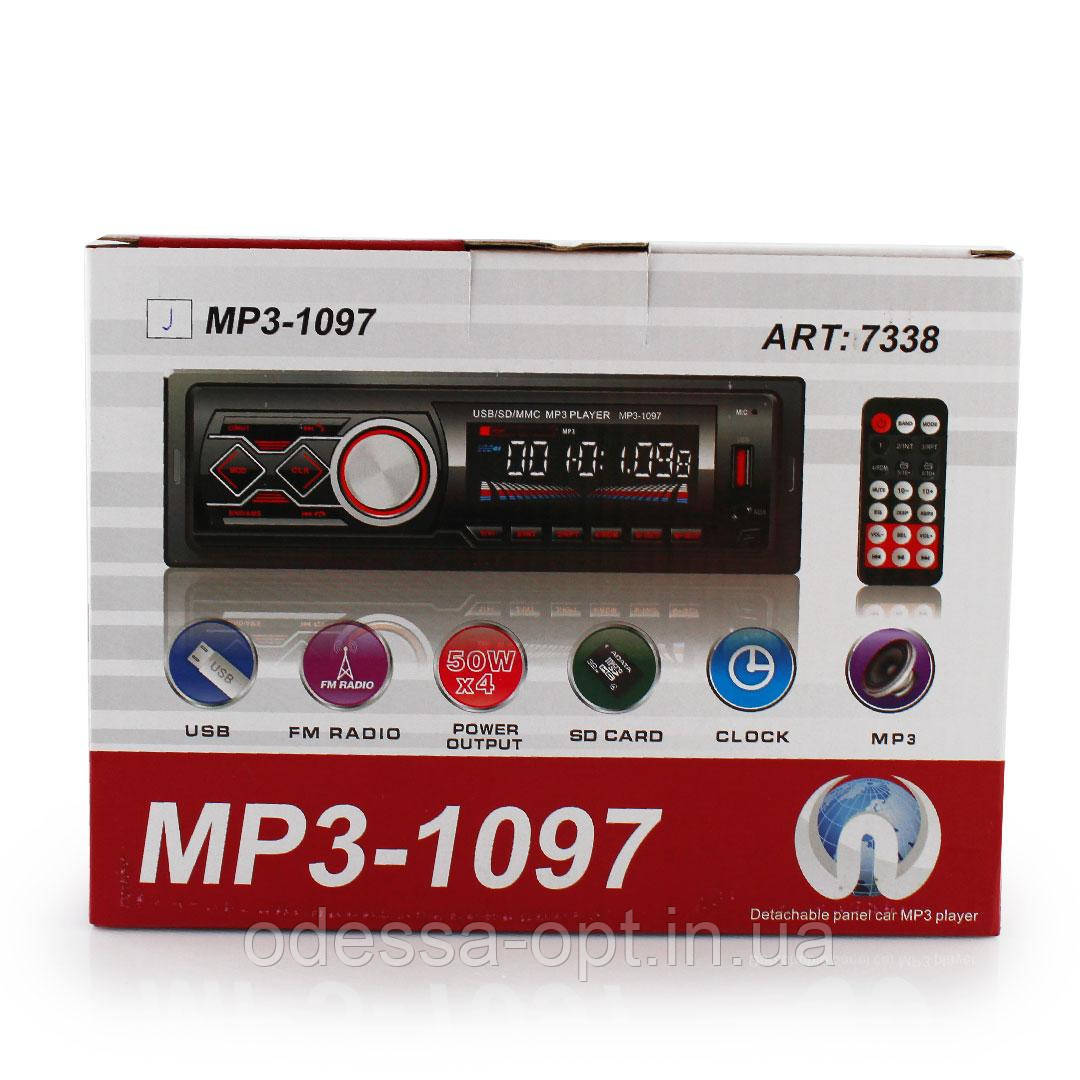 Автомагнітола MP3 1097 BT знімна панель ISO cable