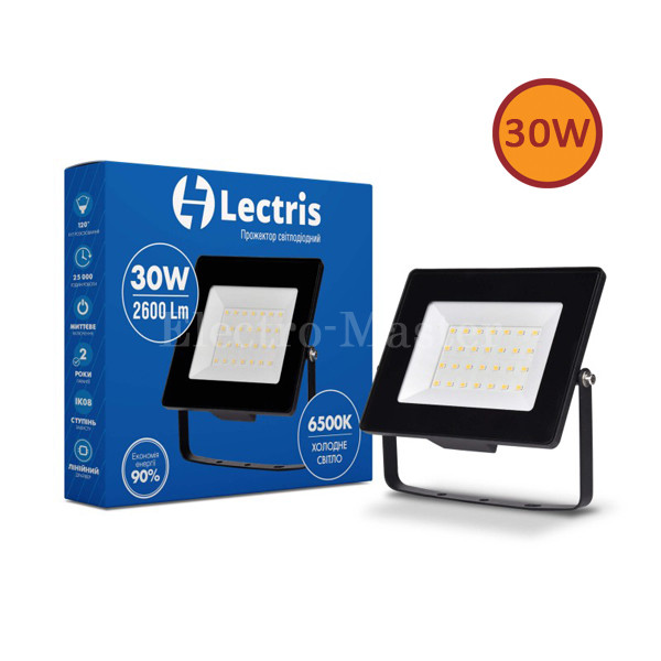 Lectris 30 W 2600 Лм 6500 K 185-265 V IP65 LED Прожектор світлодіодний