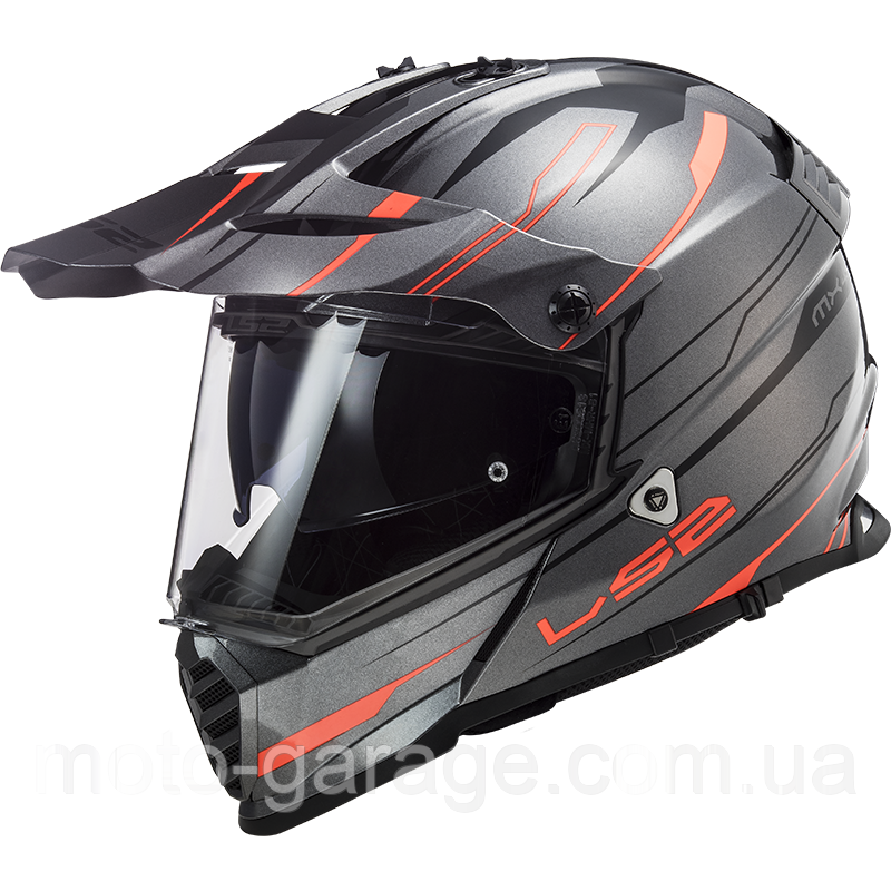 Шлем LS2 MX436 PIONEER EVO KNIGHT TITANIUM ORANGE