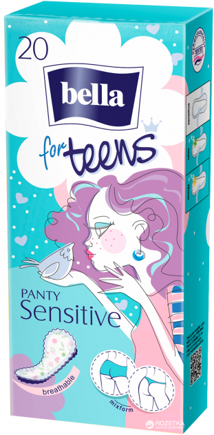 Щоденні гігієнічні прокладки Bella for Teens: Ultra Sensitive 20 шт.