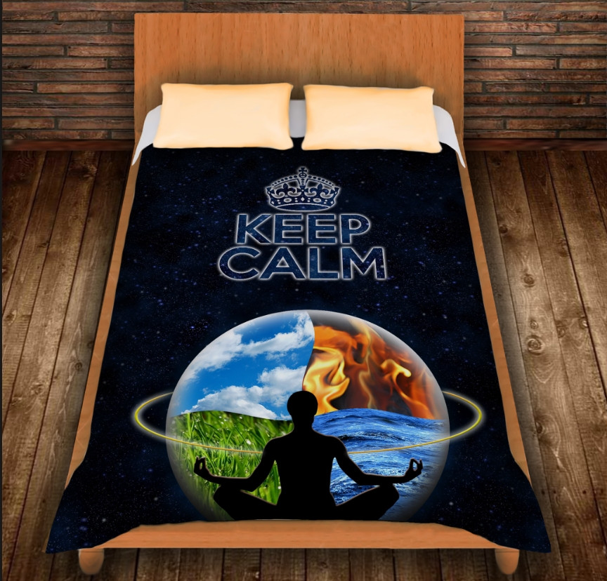 Плед з 3D принтом-Кіп Келм/Keep Calm