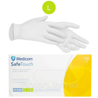 Рукавички MediCom (вінілові) Розмір L