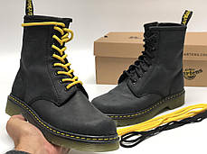 Жіночі черевики Dr.Martens JADON Vintage шкіра, демисезон чорний. ТОП Репліка ААА класу., фото 3