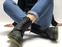 Жіночі черевики Dr.Martens JADON Vintage шкіра, демисезон чорний. ТОП Репліка ААА класу., фото 3