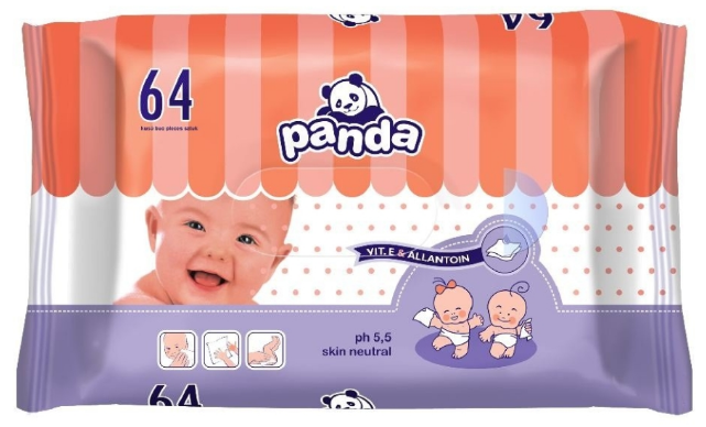 Дитячі вологі серветки Panda 64 шт.