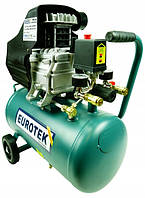 Компрессор воздушный бытовой 24л EUROTEK масляный компрессор для дома и мастерской