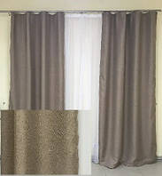 Комплект готовых штор из ткани лён софт Высота 2.7 м. Разные цвета