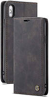 Чехол книжка с магнитом iPhone X / XS CaseMe Черный