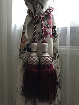 Пензлі підхоплювачі для штор червоні з білим 68 см, фото 5