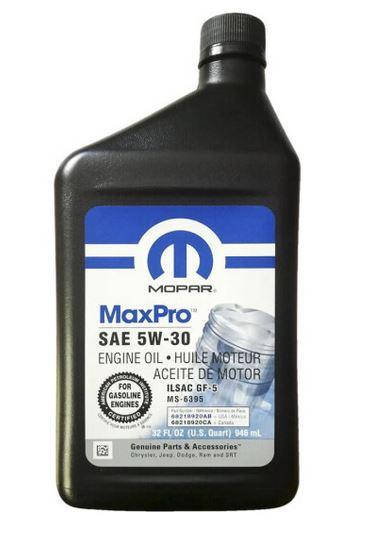 Масло MOPAR MaxPro SAE 5W-30 Engine Oil SP/GF-6A кан. 0.946 л