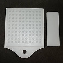 Органайзер для підрахунку страз діаметром 4 і 5 мм пластик білий на 100 штук