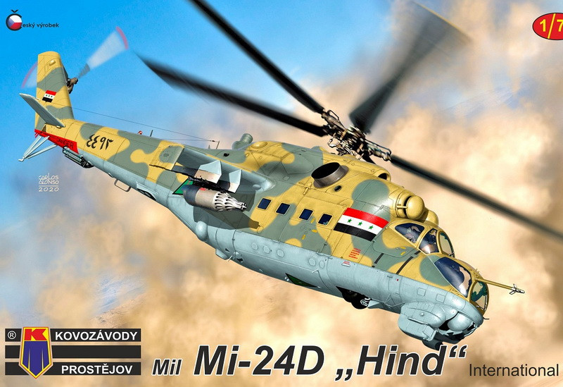 Пластикова модель 1/72 Kovozavody Prostejov 0198 Радянський ударний вертоліт Mi-24D Hind International