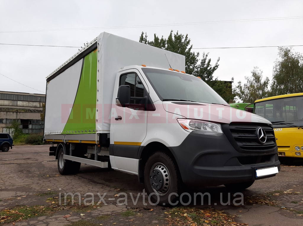 Изготовление и установка бортовых платформ с тентом на автомобили Mercedes-Benz Sprinter - фото 1 - id-p1269425483