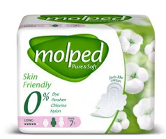 Гігієнічні прокладки Molped Pure Soft Long 5 крапель 7 шт.