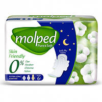 Гігієнічні прокладки Molped Pure Soft Night 6 крапель 6 шт.