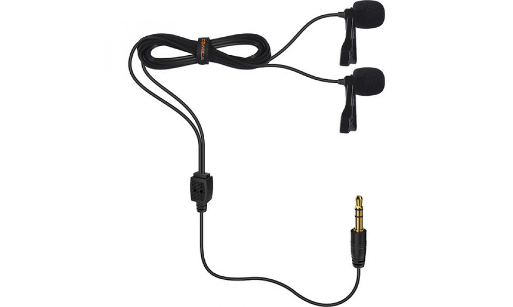 Петличний мікрофон Comica Dual-head Lavalier Microphone CVM-D02 (B4.5m) (CVM-D02)