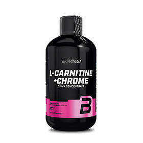 Жироспалювач BioTech L-Carnitine + Chrome, 500 мл - Апельсин