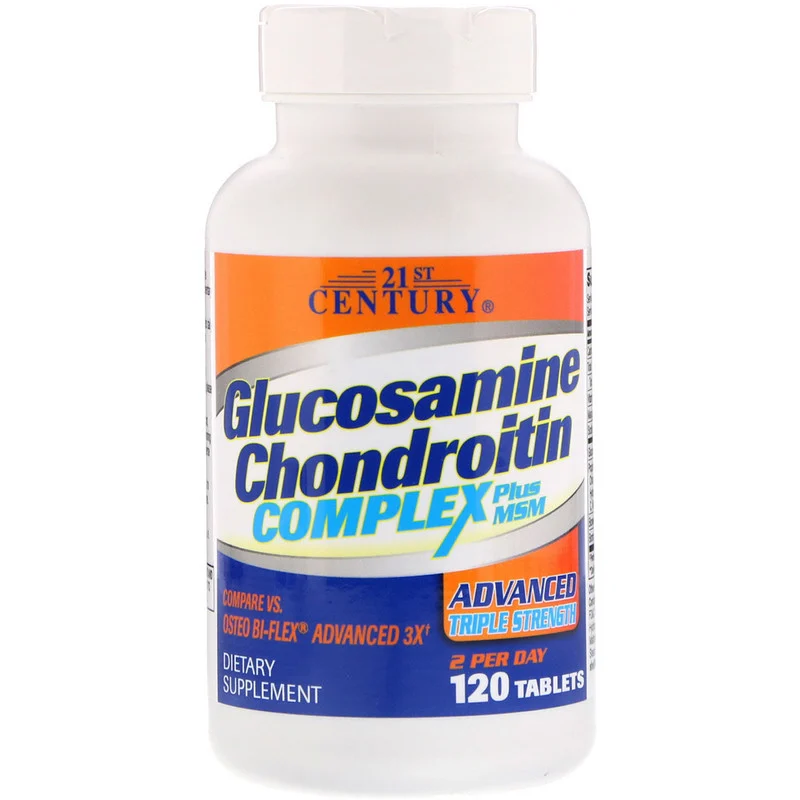 Glucosamine Chondroitin Complex Plus MSM Advanced Triple Strength 21st Century 120 таблеток