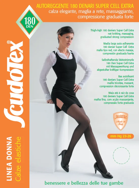 Компресійні панчохи 180 ден Super Cell екстра, код 836 CE SCUDOTEX клас мм Hg 23-26 (Італія), фото 1
