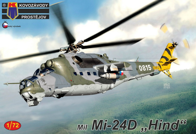 Пластикова модель 1/72 Kovozavody Prostejov 0199 Радянський ударний вертоліт Mi-24D Hind Warsaw pact, фото 1