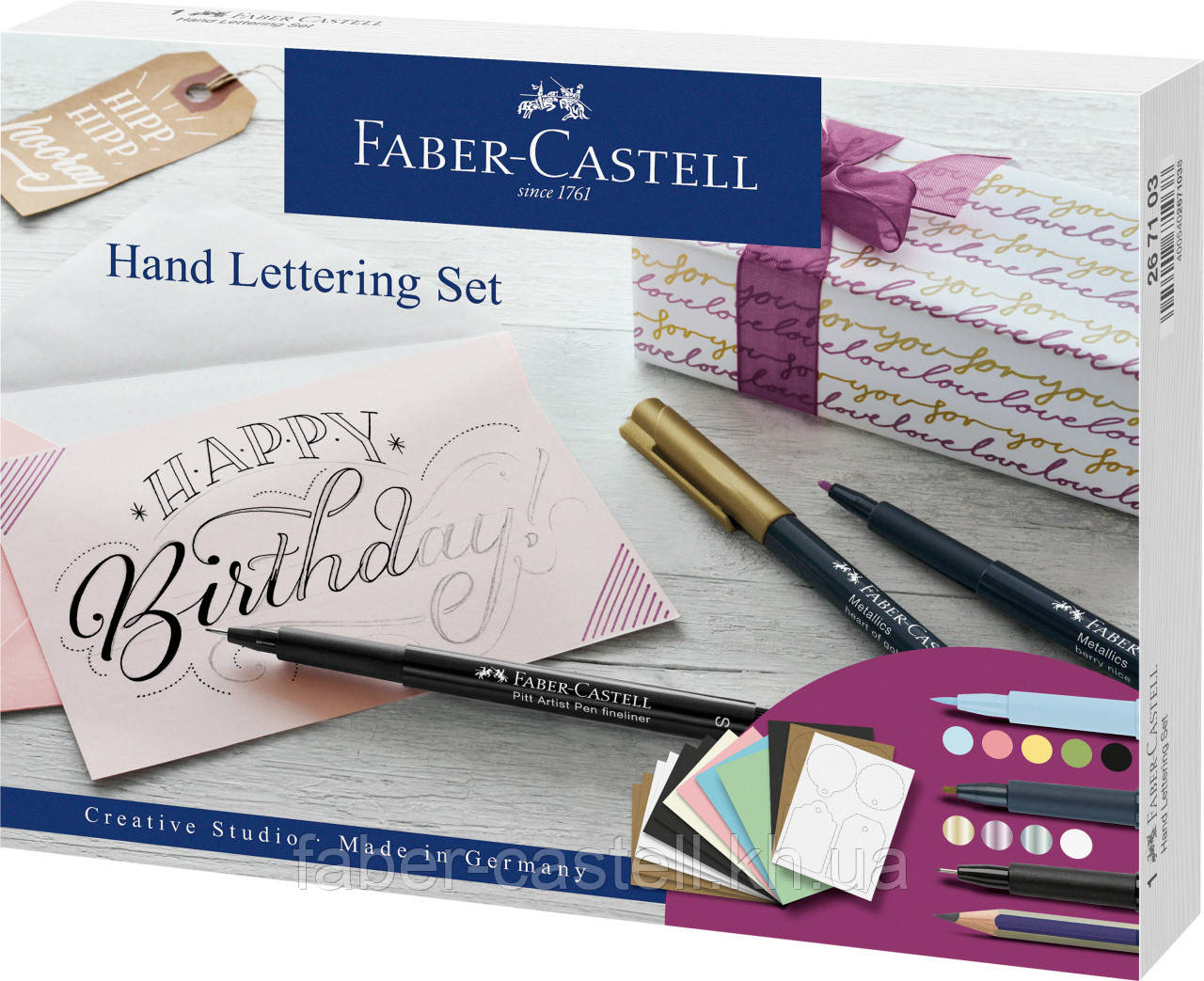 Подарунковий набір капілярних ручок Faber-Castell Hand Lettering gift set для леттеринга, 267103