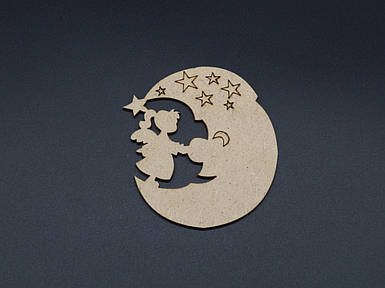 Дерев'яний янгол під декупаж. 9х8см