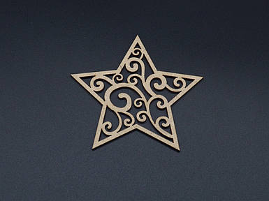 Заготовки з фанери. Зірка. 9см