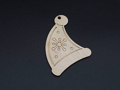 Дерев'яна новорічна заготовка під розпис. Фанера. 9х8см