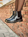Демісезонні жіночі черевики челсі Dr.Martens Chelsea Black шкіряні чорні, фото 3