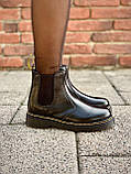 Демісезонні жіночі черевики челсі Dr.Martens Chelsea Black шкіряні чорні, фото 4