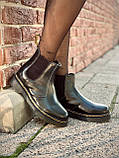 Демісезонні жіночі черевики челсі Dr.Martens Chelsea Black шкіряні чорні, фото 11