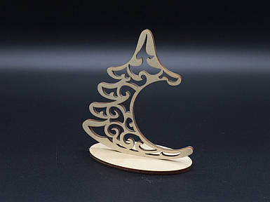 Дерев'яна новорічна заготовка. Ялинка. Фанера. 10х13см