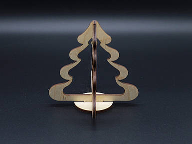 Дерев'яна новорічна заготовка. Ялинка. Фанера. 12х12см