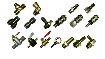 Фітинги, штуцера, заглушки, клапани, манометри, трубки, муфти (пневматичні, паливні)