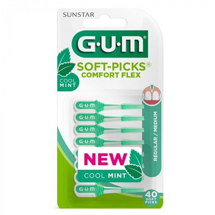 Набір міжзубних щіток GUM Soft Picks Comfort Flex Mint, стандартна, 40 штук