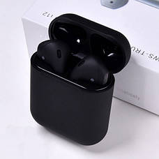 Чорні бездротові навушники Bluetooth AirPods black i12, фото 2