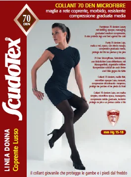 Компресійні колготи 140 ден Люкс непрозорі для вагітних, код 595 CE SCUDOTEX клас мм Hg 19-22 (Італія), фото 1