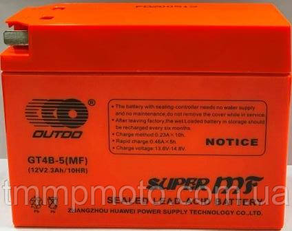 АКБ YT4B-5(MF) вузька таблетка (110x85x38) OUTDO, фото 1